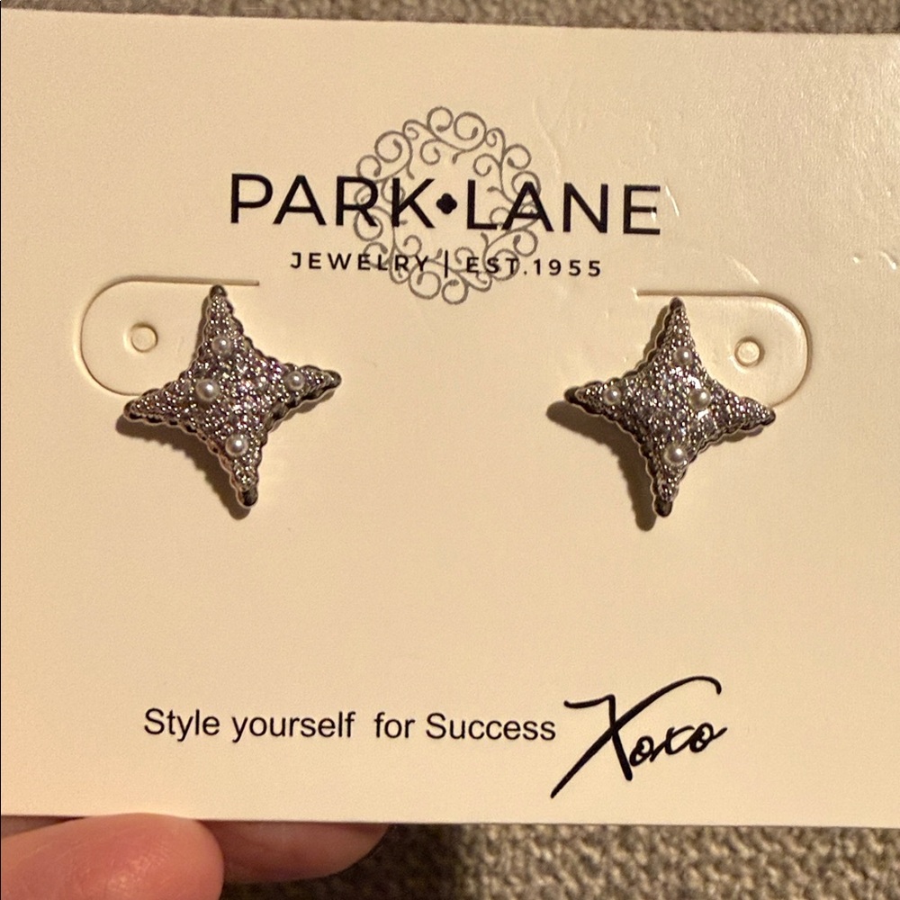 Park Lane Silver Starburst Earrings